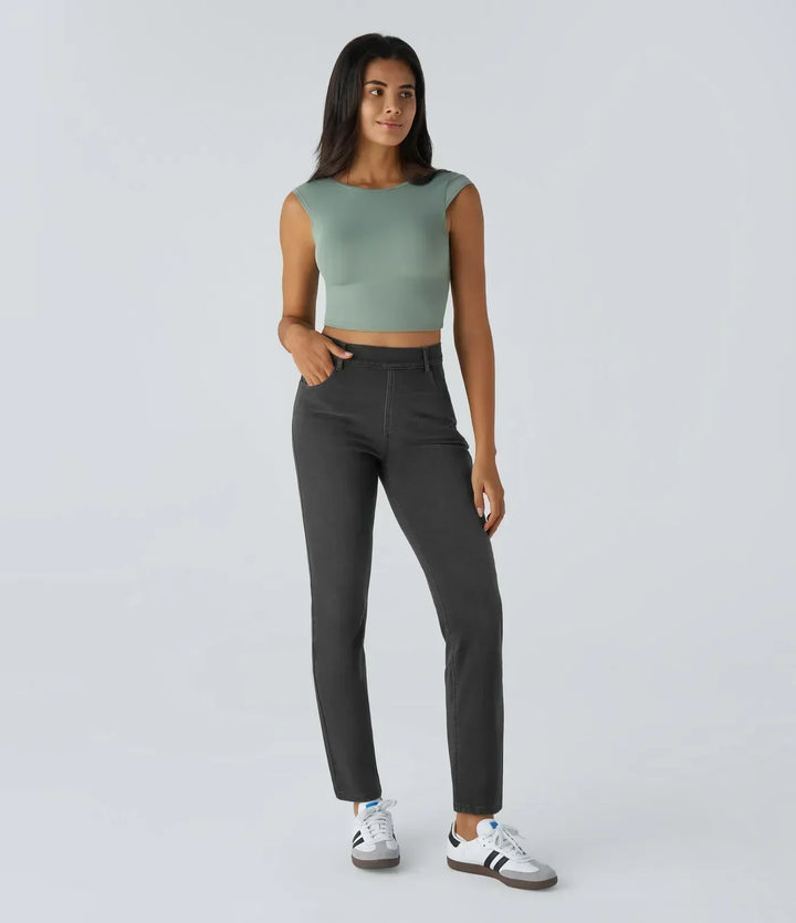 Women’s High Waisted Stretch Pull On Pants