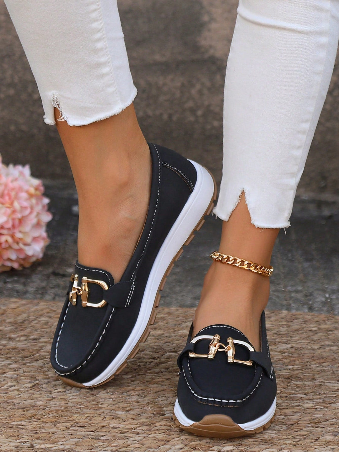 Women’s Flat Buckle Slip-On Loafers