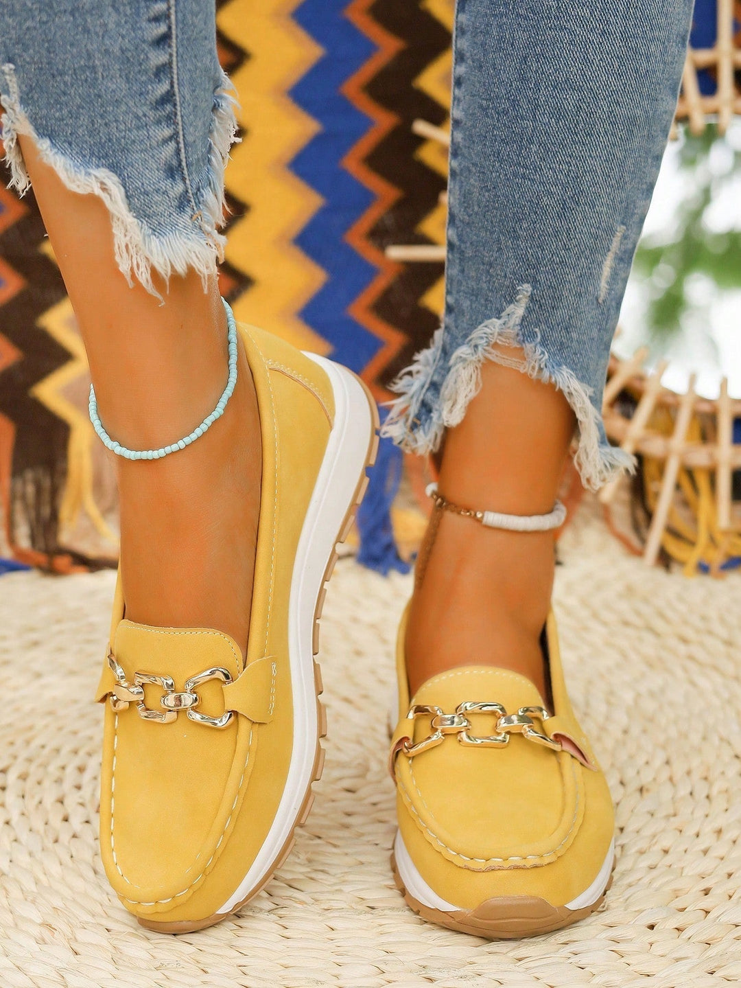 Women’s Flat Buckle Slip-On Loafers