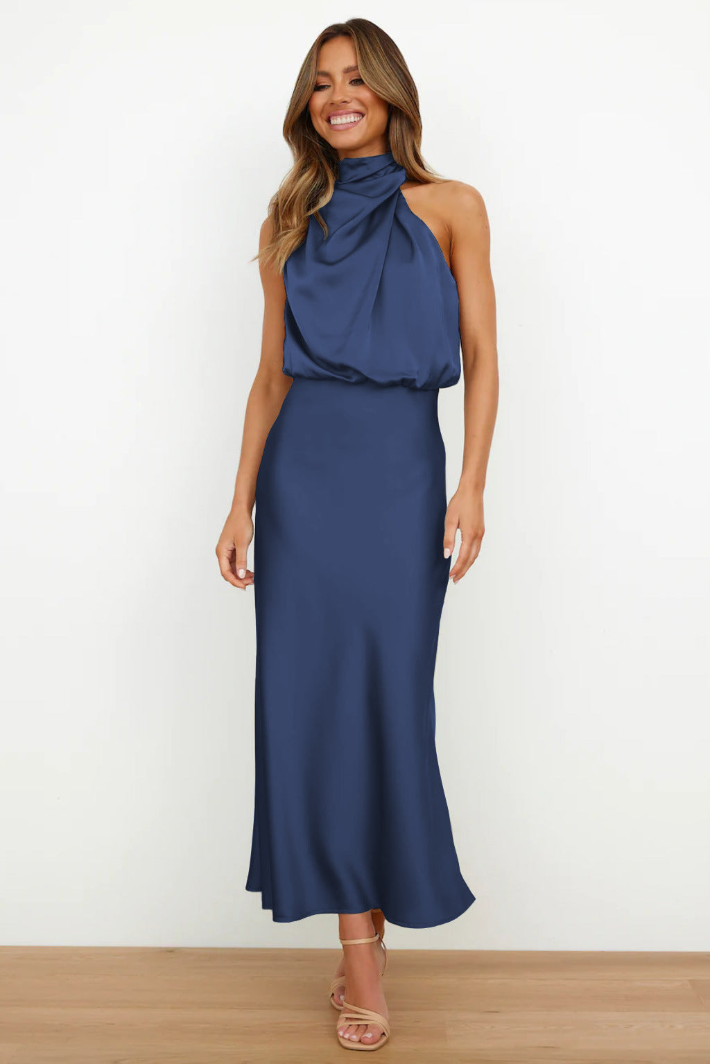 Women’s Draped Ruched Cocktail Dress