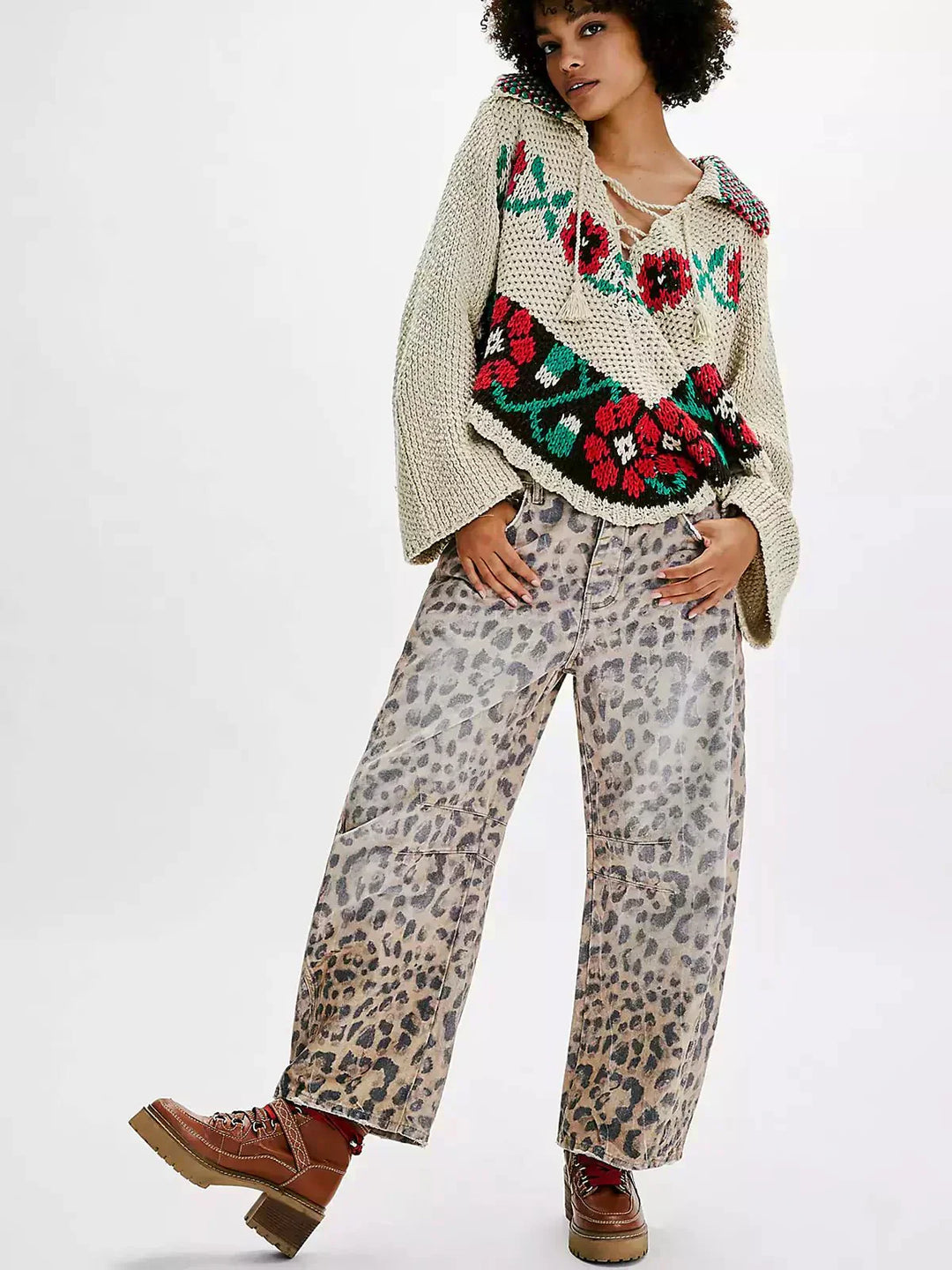 Women’s High-Waisted Barrel-Leg Jeans