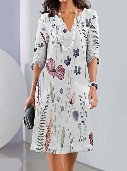 Women’s Floral Layered Midi Dress