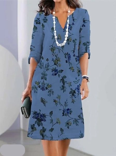 Women’s Floral Print Layered Dress