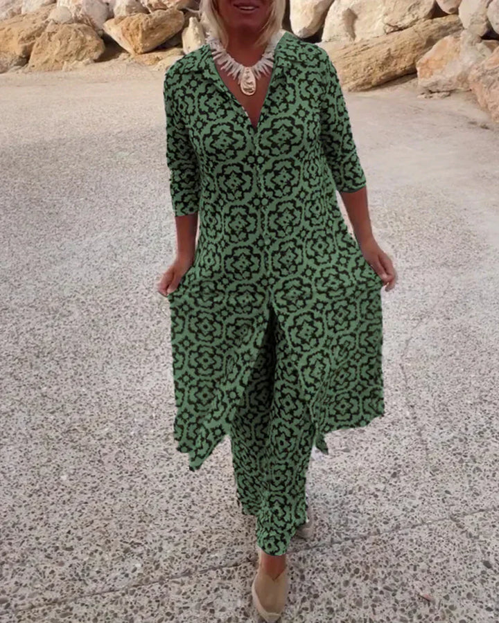 Women’s Geometric Print Two Piece Set