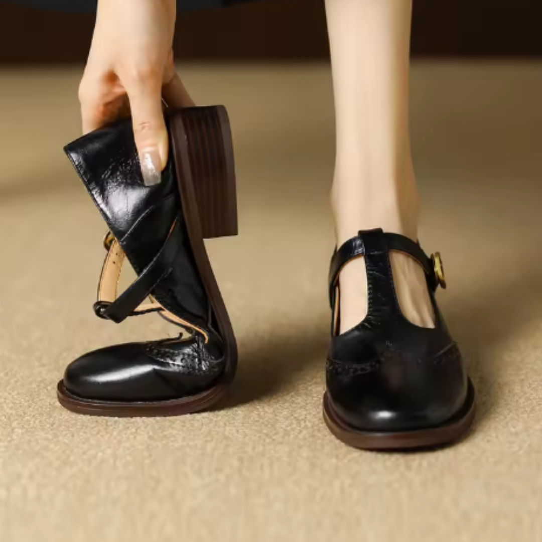 Women’s Classic Buckle Strap Round Toe Mary Jane Shoes