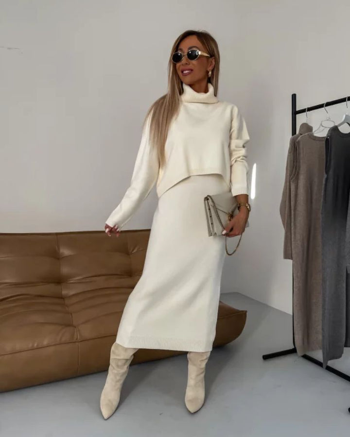Women’s Elegant Two-Piece Knitwear Set
