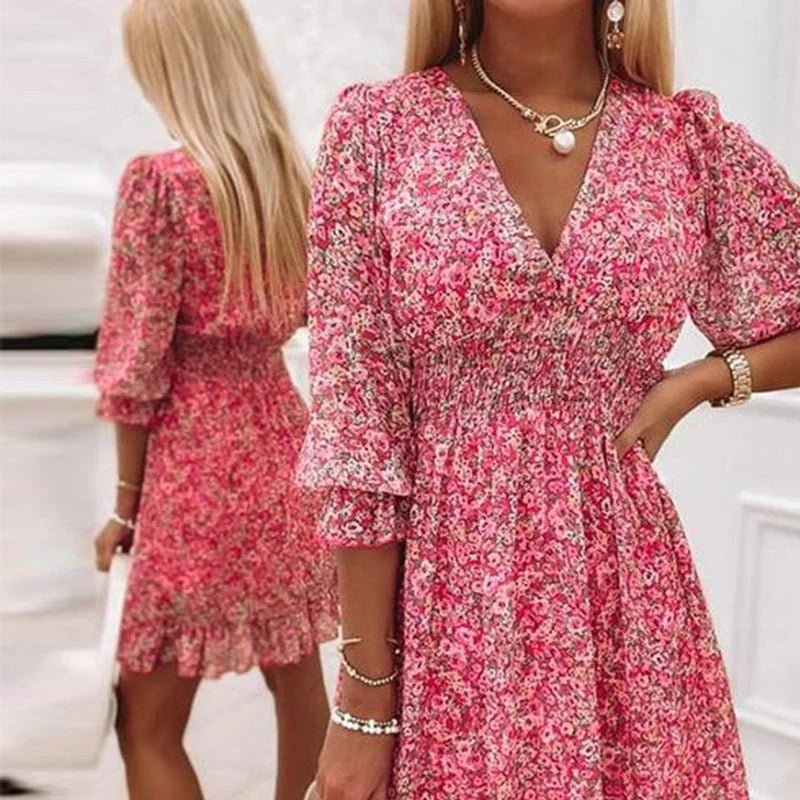 Women’s Elegant Floral Print Dress