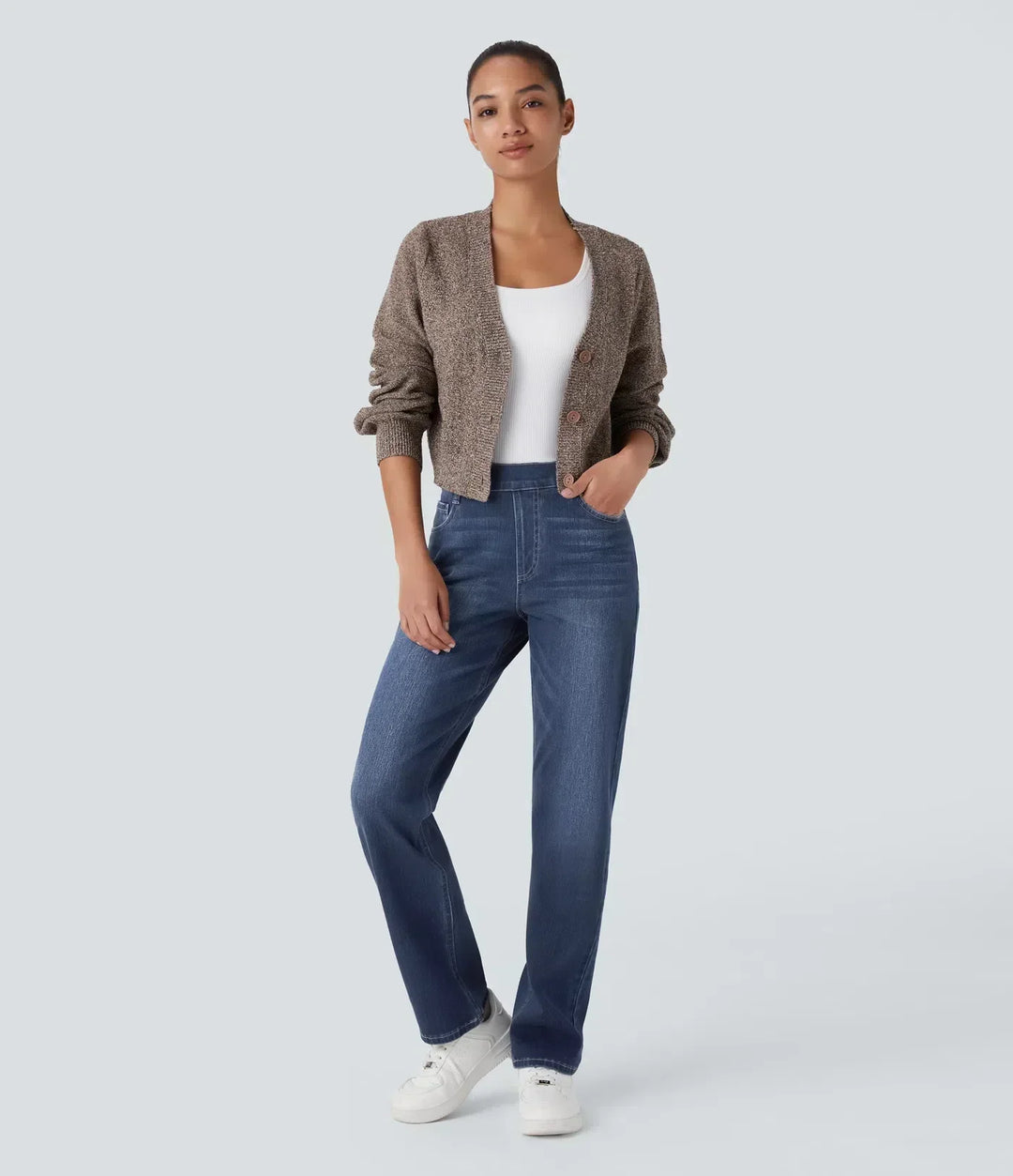 Women’s High Waisted Stretch Pull On Pants