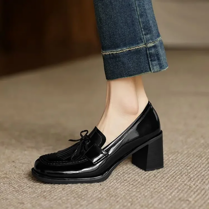 Women’s Block Heel Slip-On Loafer Pumps
