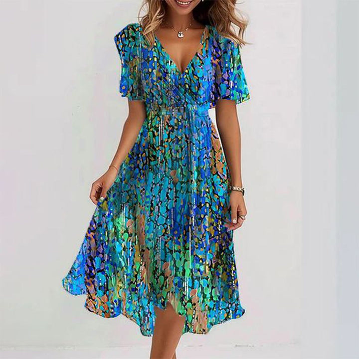 Women’s Blue Flowy Midi Dress