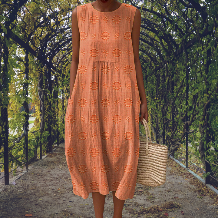Women’s Elegant Sleeveless Dress With Pockets