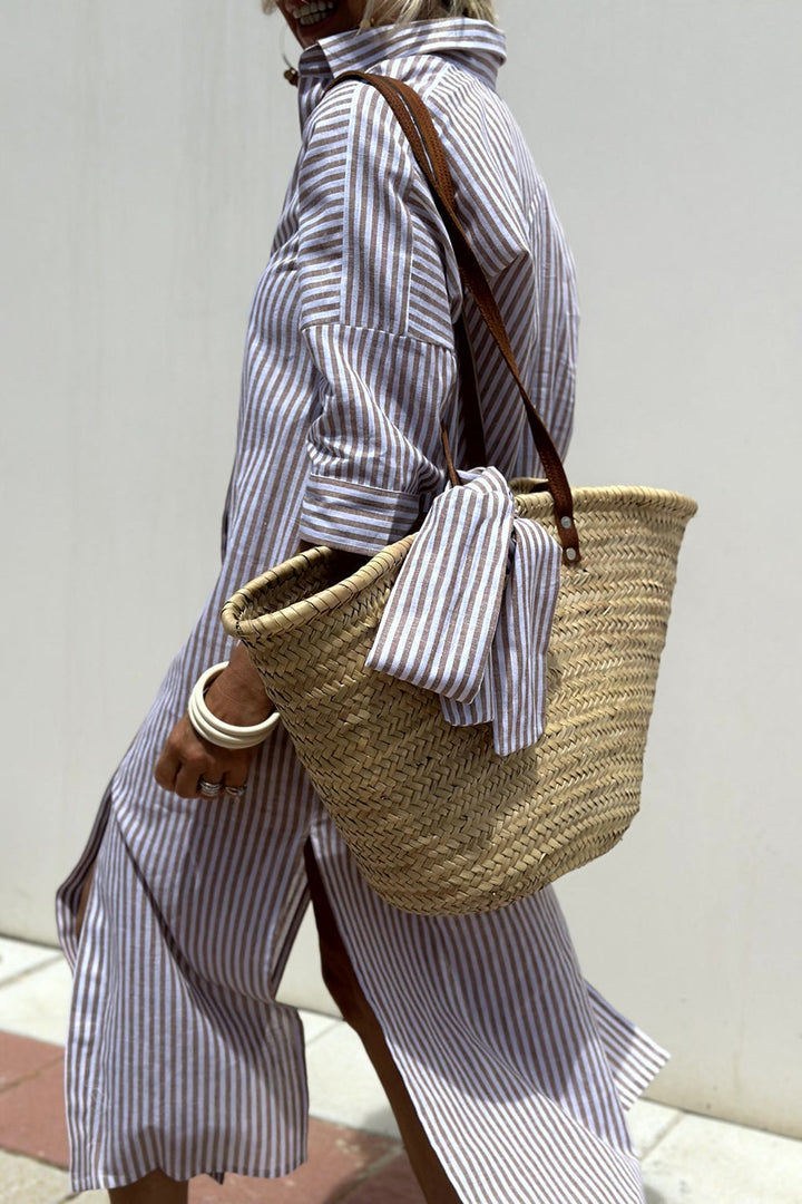 Women’s Striped Comfort Fit Shirt Dress