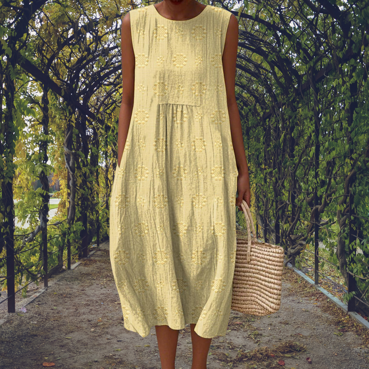 Women’s Elegant Sleeveless Dress With Pockets