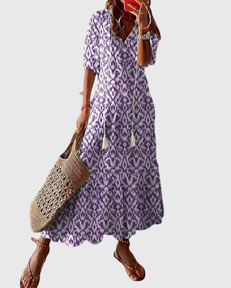 Women’s Boho Vintage Summer Maxi Dress