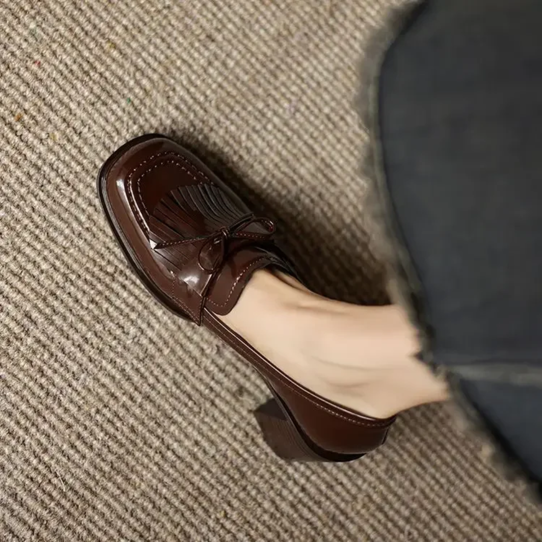 Women’s Block Heel Slip-On Loafer Pumps