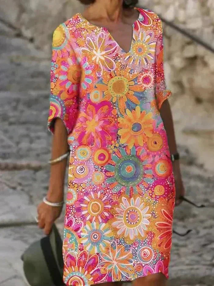 Women’s Floral Print Midi Dress
