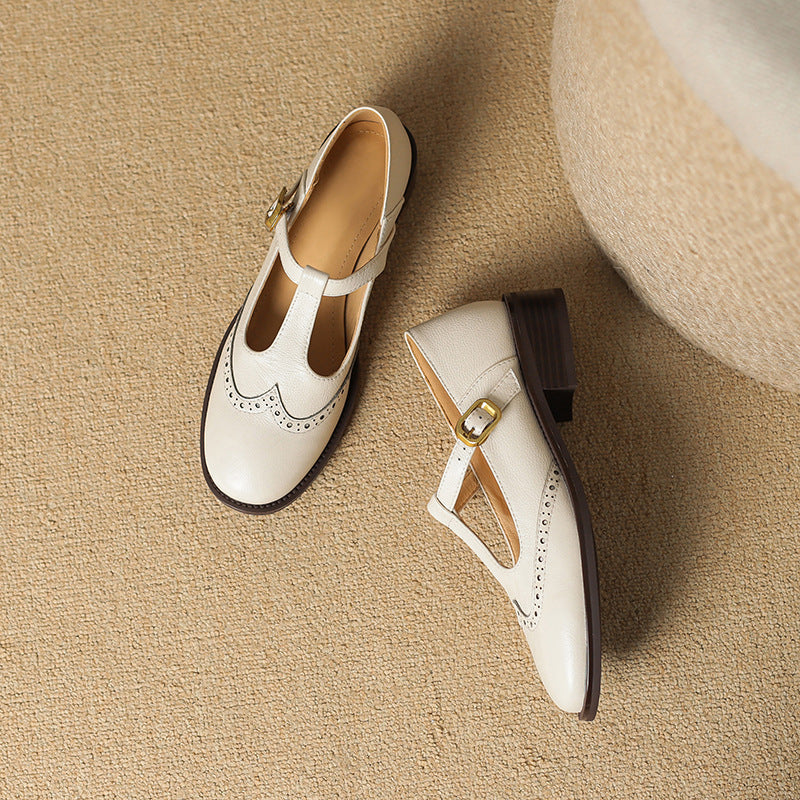 Women’s Classic Buckle Strap Round Toe Mary Jane Shoes
