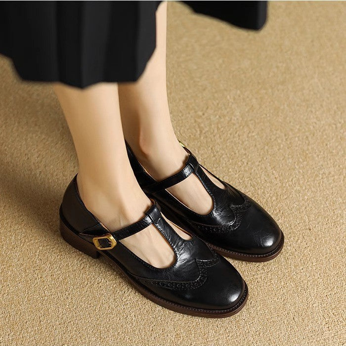 Women’s Classic Buckle Strap Round Toe Mary Jane Shoes