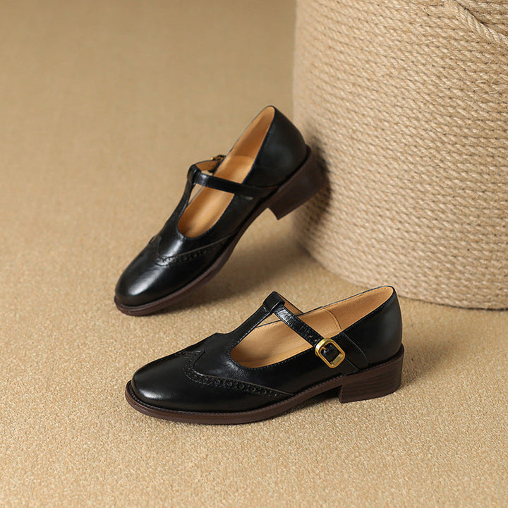 Women’s Classic Buckle Strap Round Toe Mary Jane Shoes