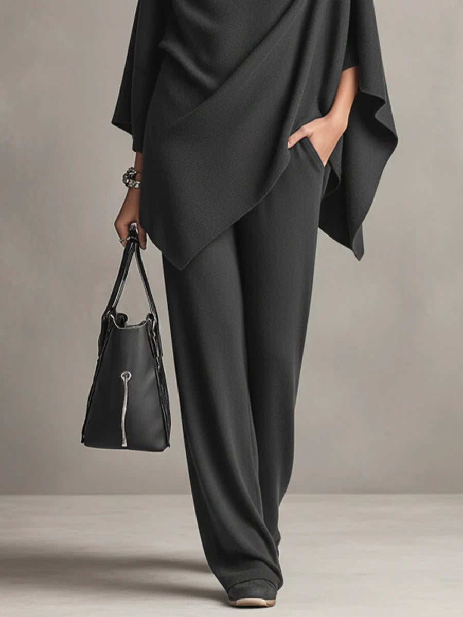 Women’s Elegant Draped Two-Piece Set