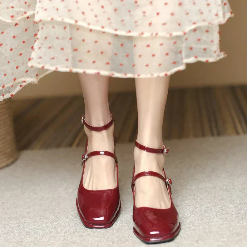 Women’s Ankle Strap Pointed Toe High Heel Pumps