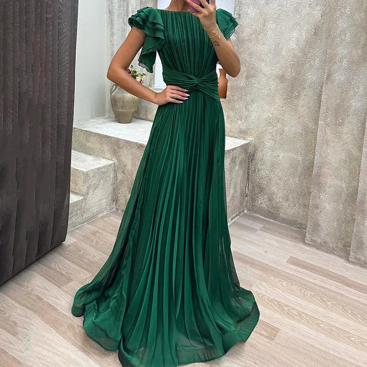 Women’s Pleated Evening Maxi Dress