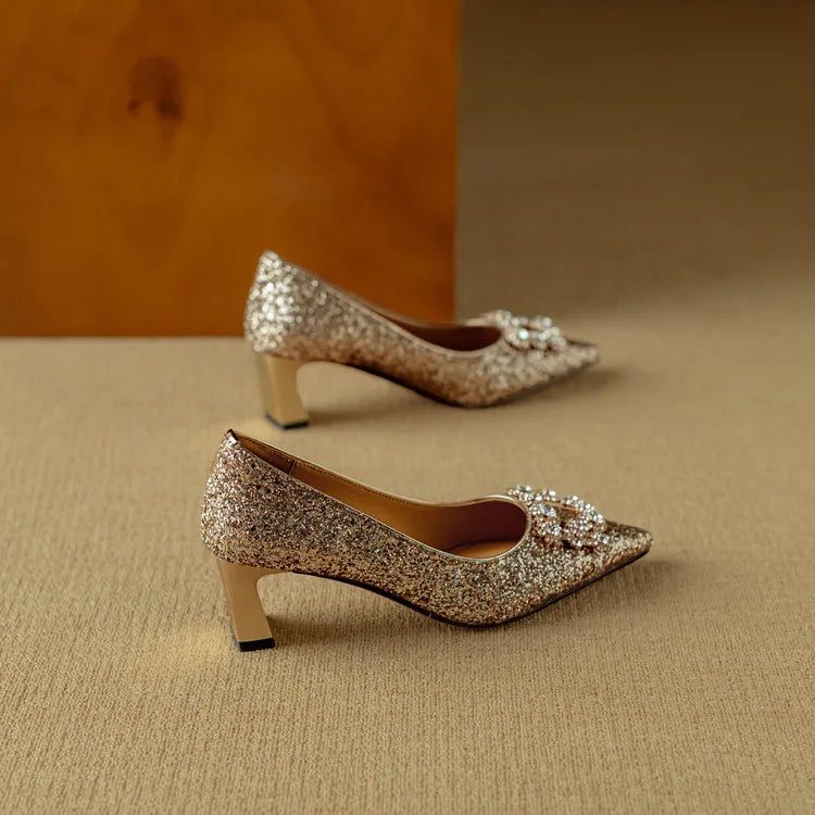 Women’s Glitter Stiletto Pumps