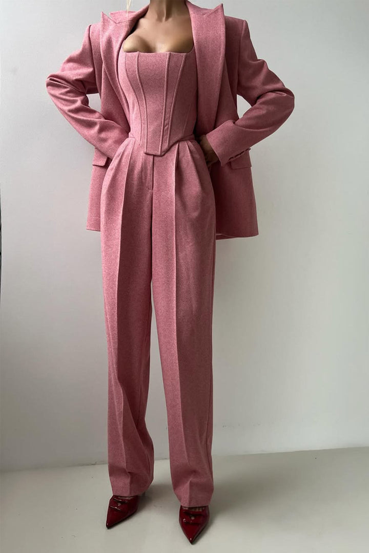 Women’s Three-Piece Double-Breasted Suit Set