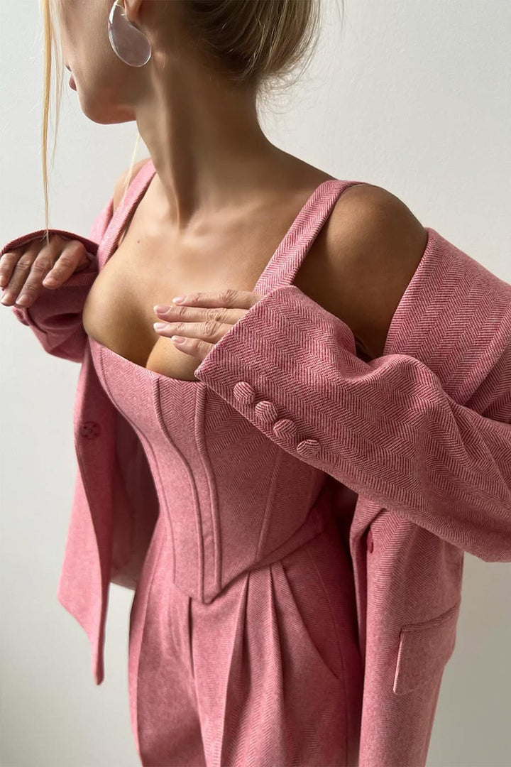 Women’s Three-Piece Double-Breasted Suit Set