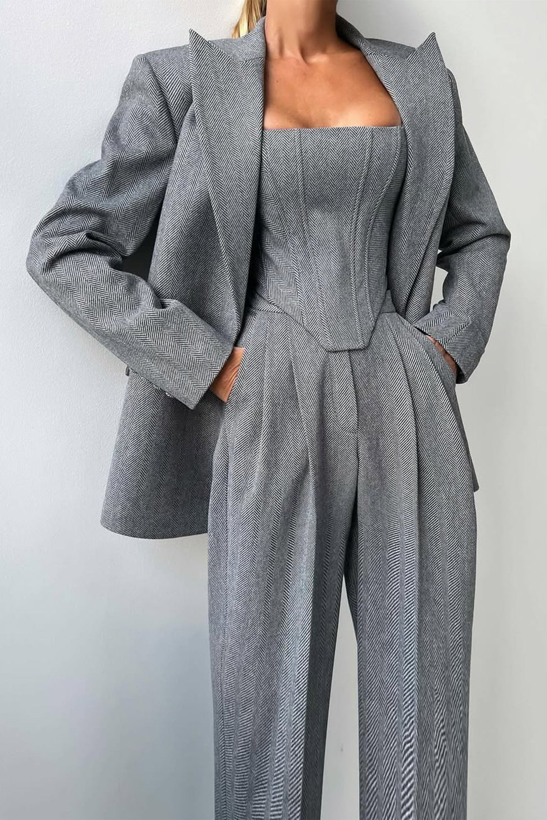 Women’s Three-Piece Double-Breasted Suit Set
