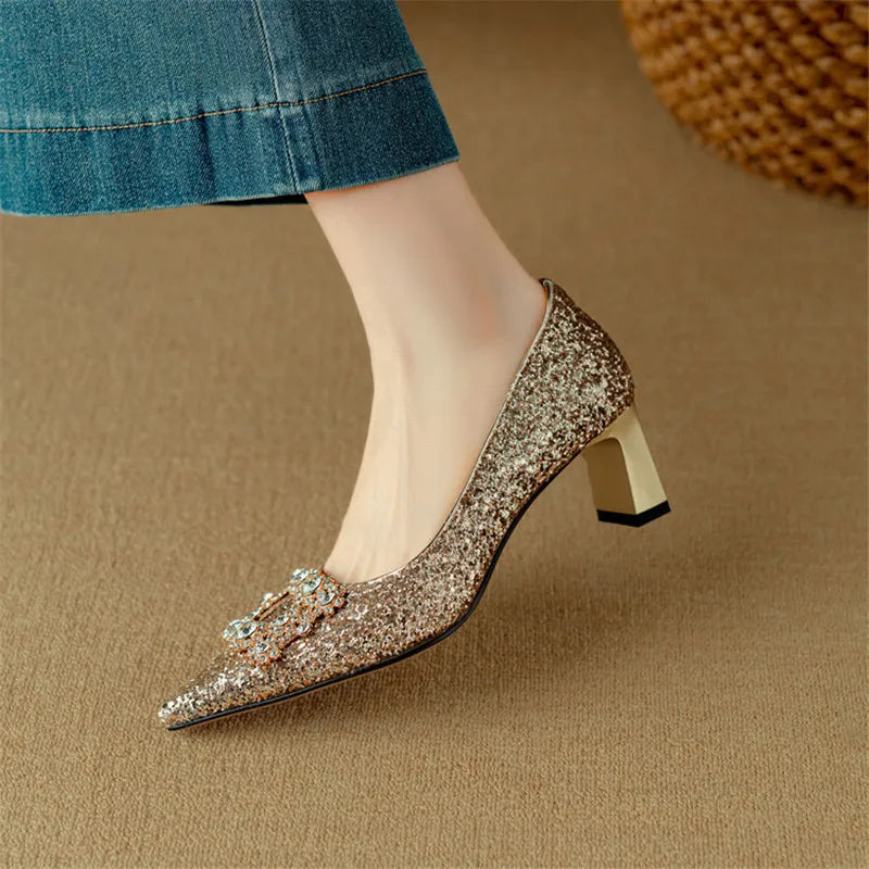 Women’s Glitter Stiletto Pumps