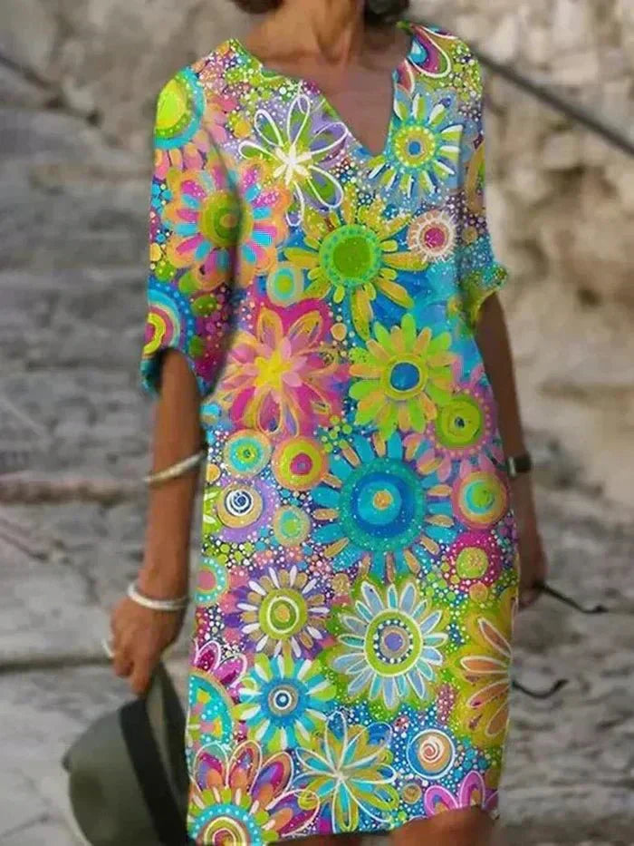 Women’s Floral Print Midi Dress