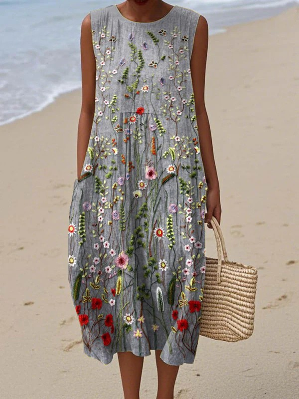 Women’s Floral Print Midi Dress