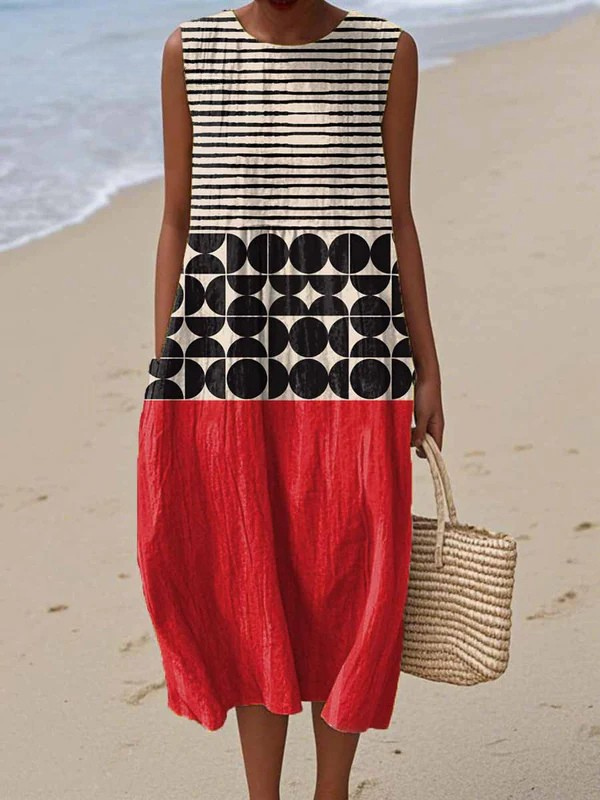 Women’s Colorblock Midi Dress