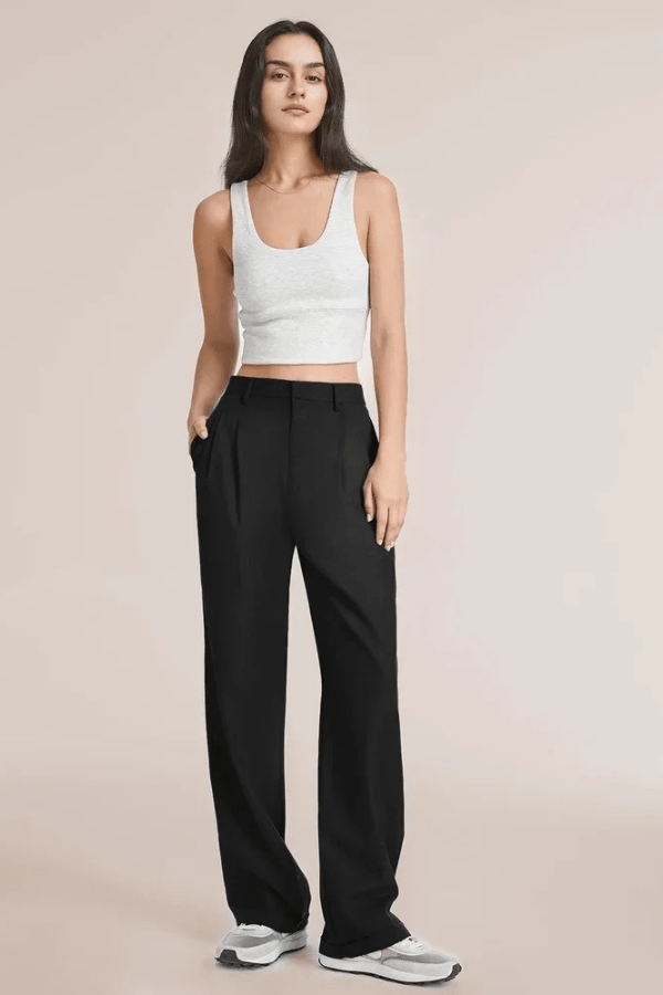 Women’s High-Waisted Tailored Straight-Leg Pants