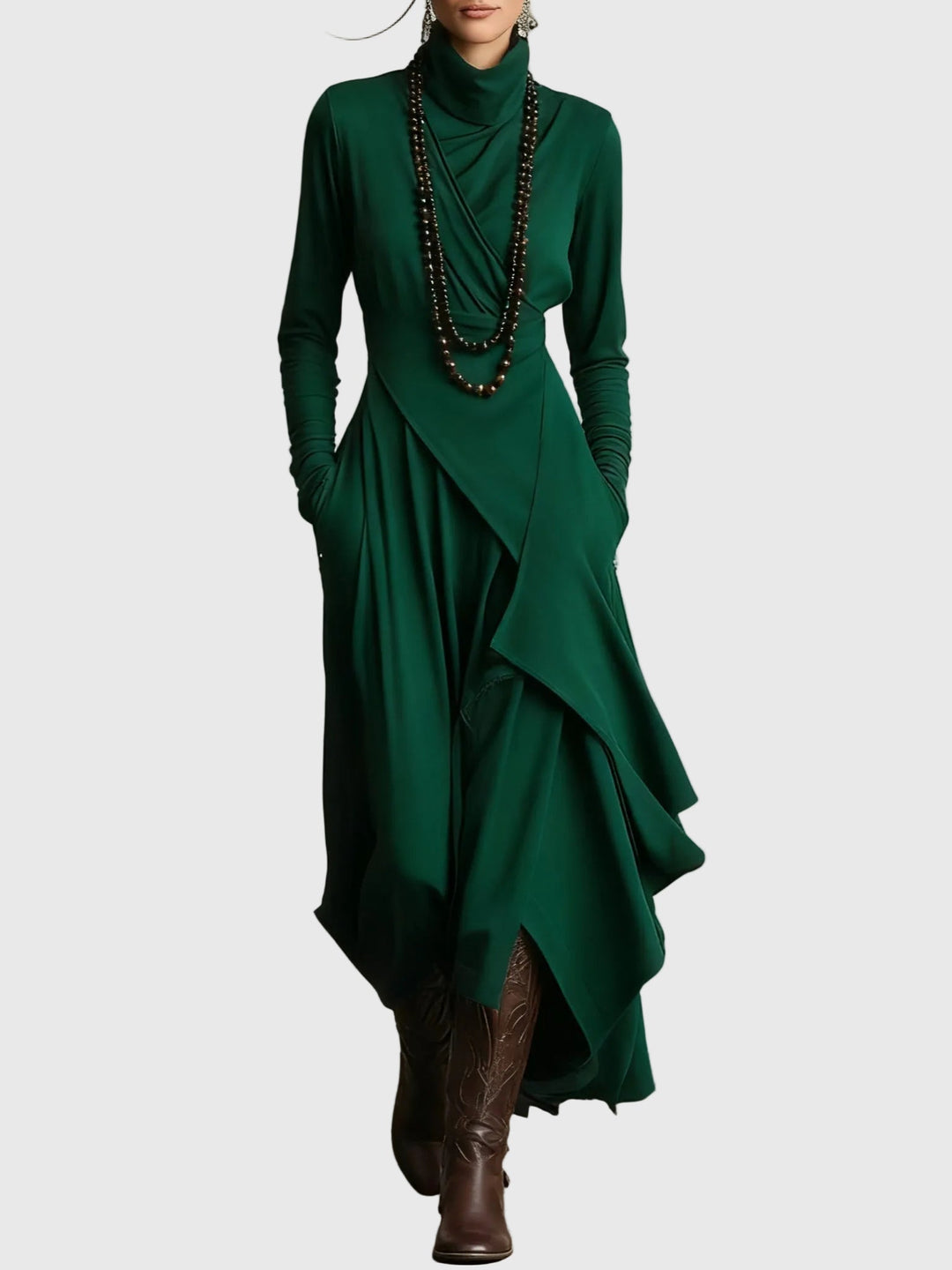 Women’s Violet Pleated Maxi Dress