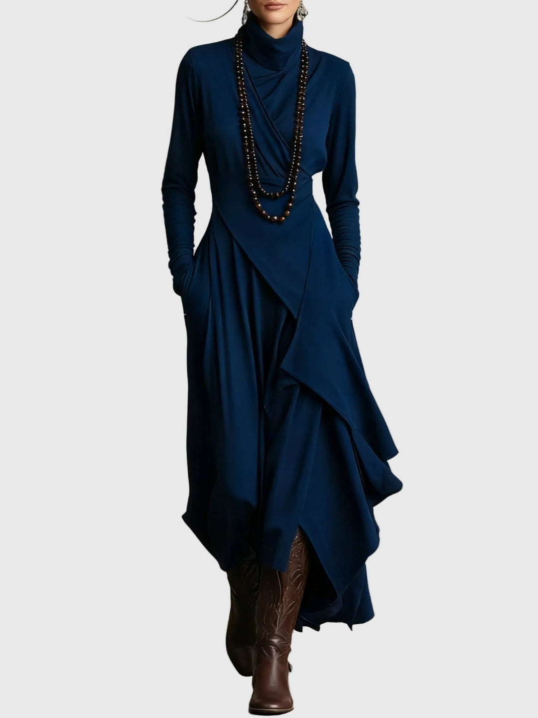 Women’s Violet Pleated Maxi Dress