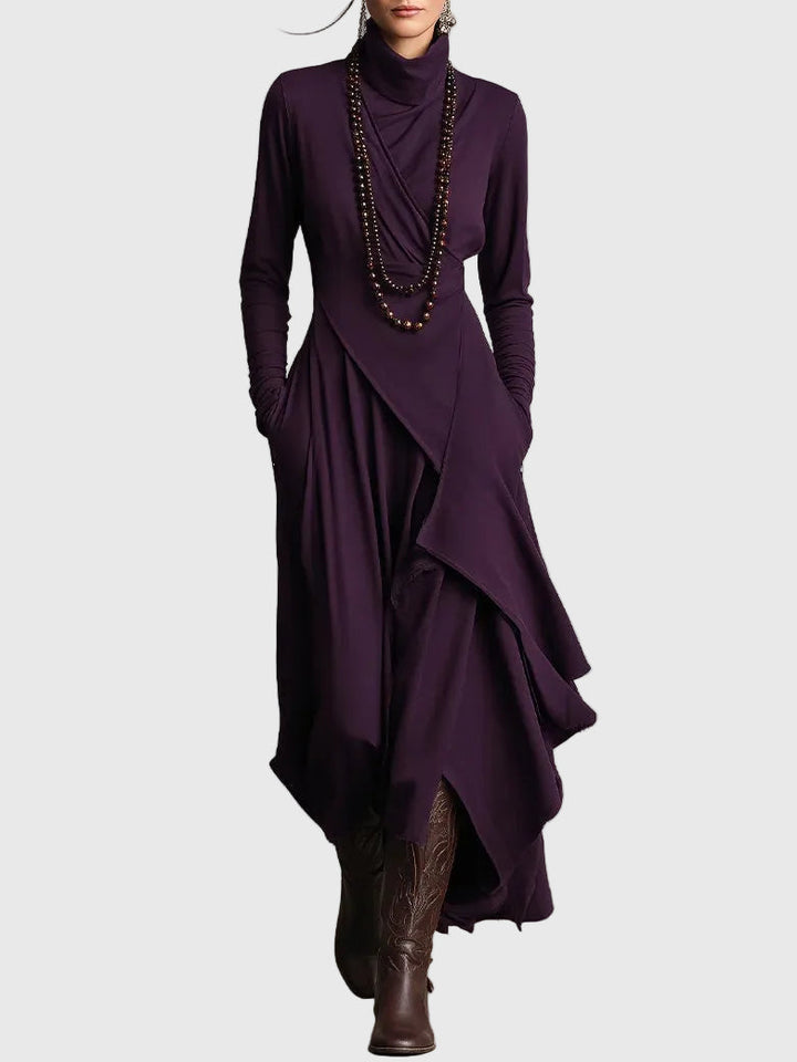 Women’s Violet Pleated Maxi Dress