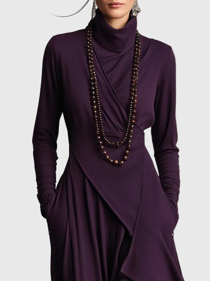 Women’s Violet Pleated Maxi Dress