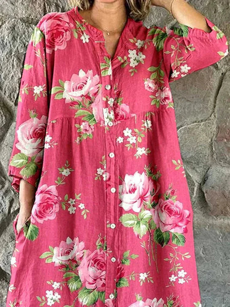 Women’s Elegant Floral Print Dress