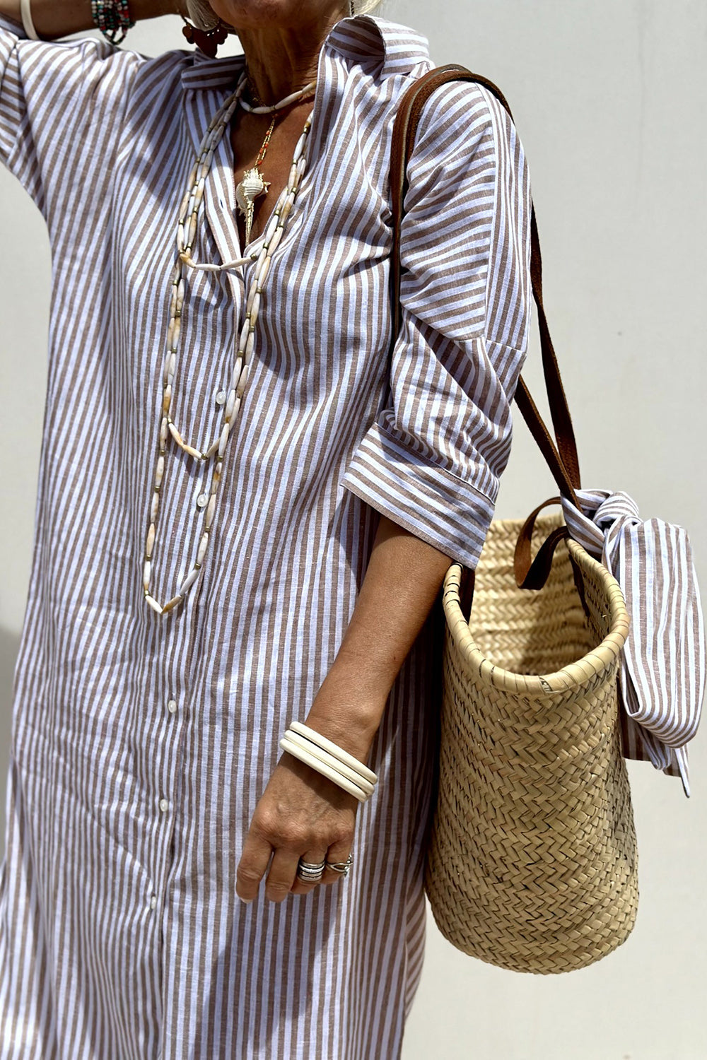 Women’s Striped Comfort Fit Shirt Dress
