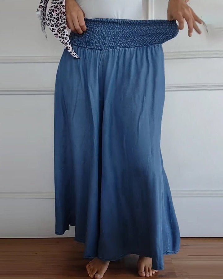 Women’s High-Waisted Wide-Leg Stretch Pants