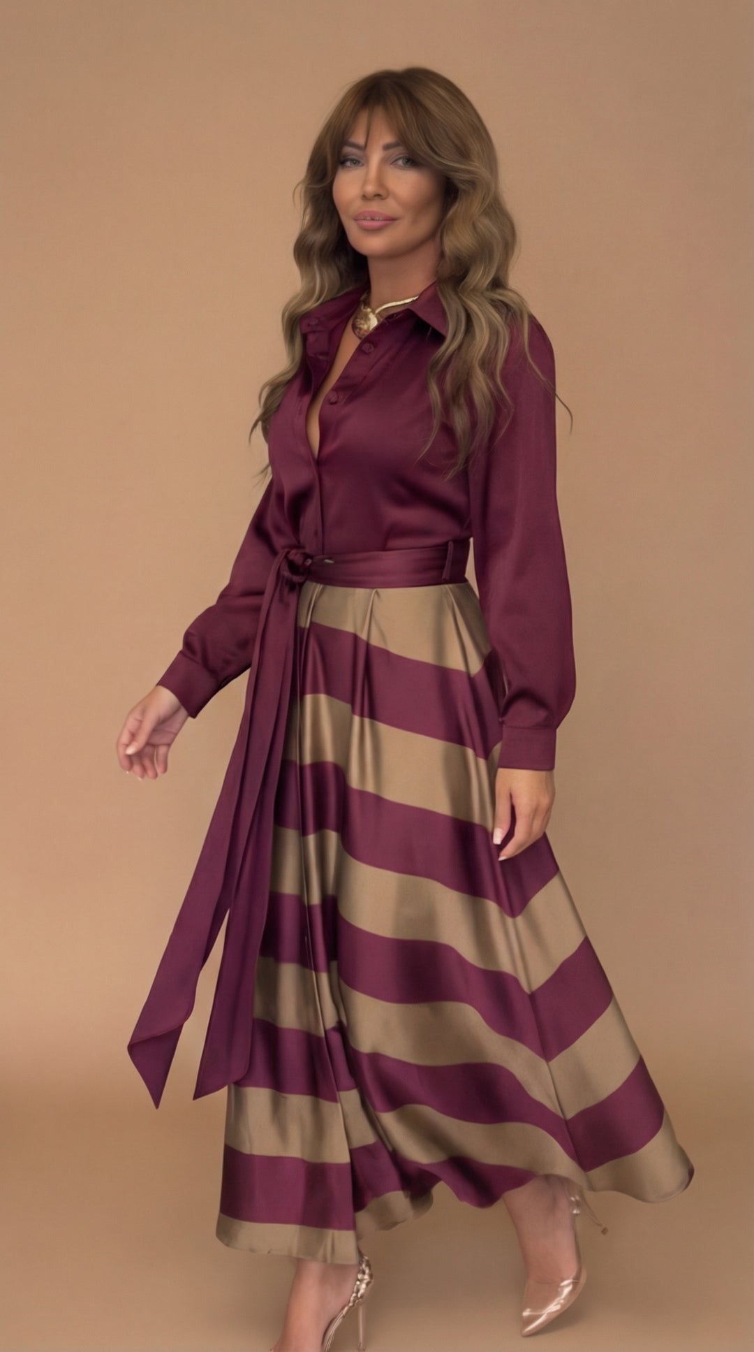 Women’s Striped Maxi Dress