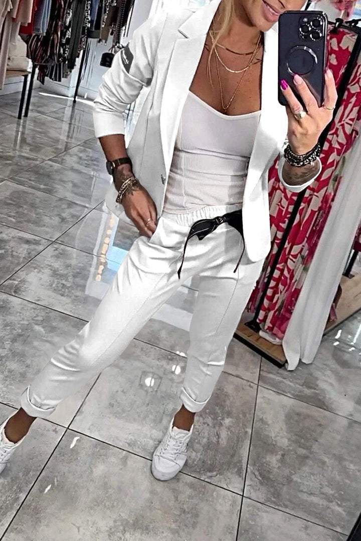Women’s Relaxed Solid Color Two-Piece Set