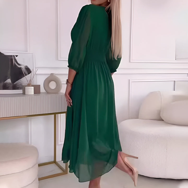 Women’s Elegant V-Neck Wrap Dress
