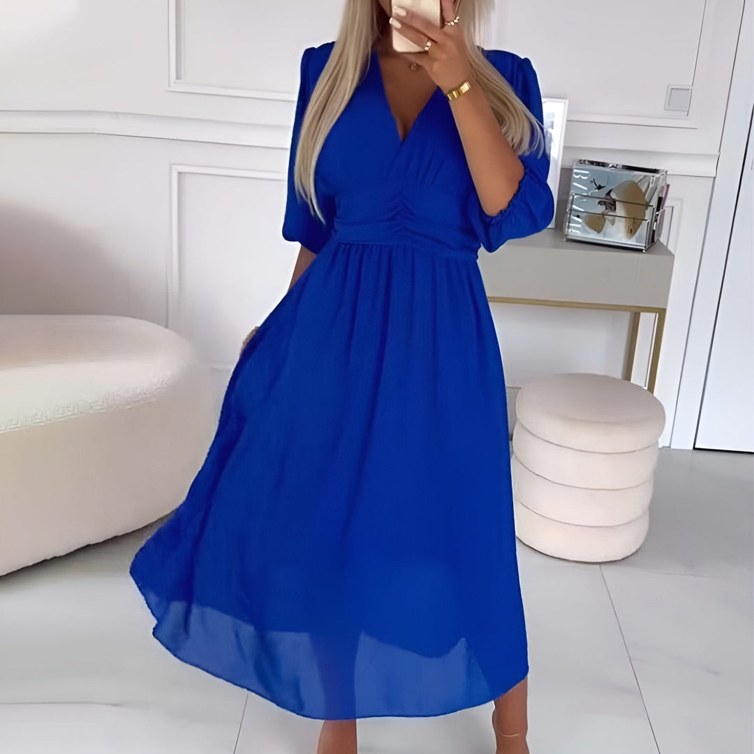 Women’s Elegant V-Neck Wrap Dress