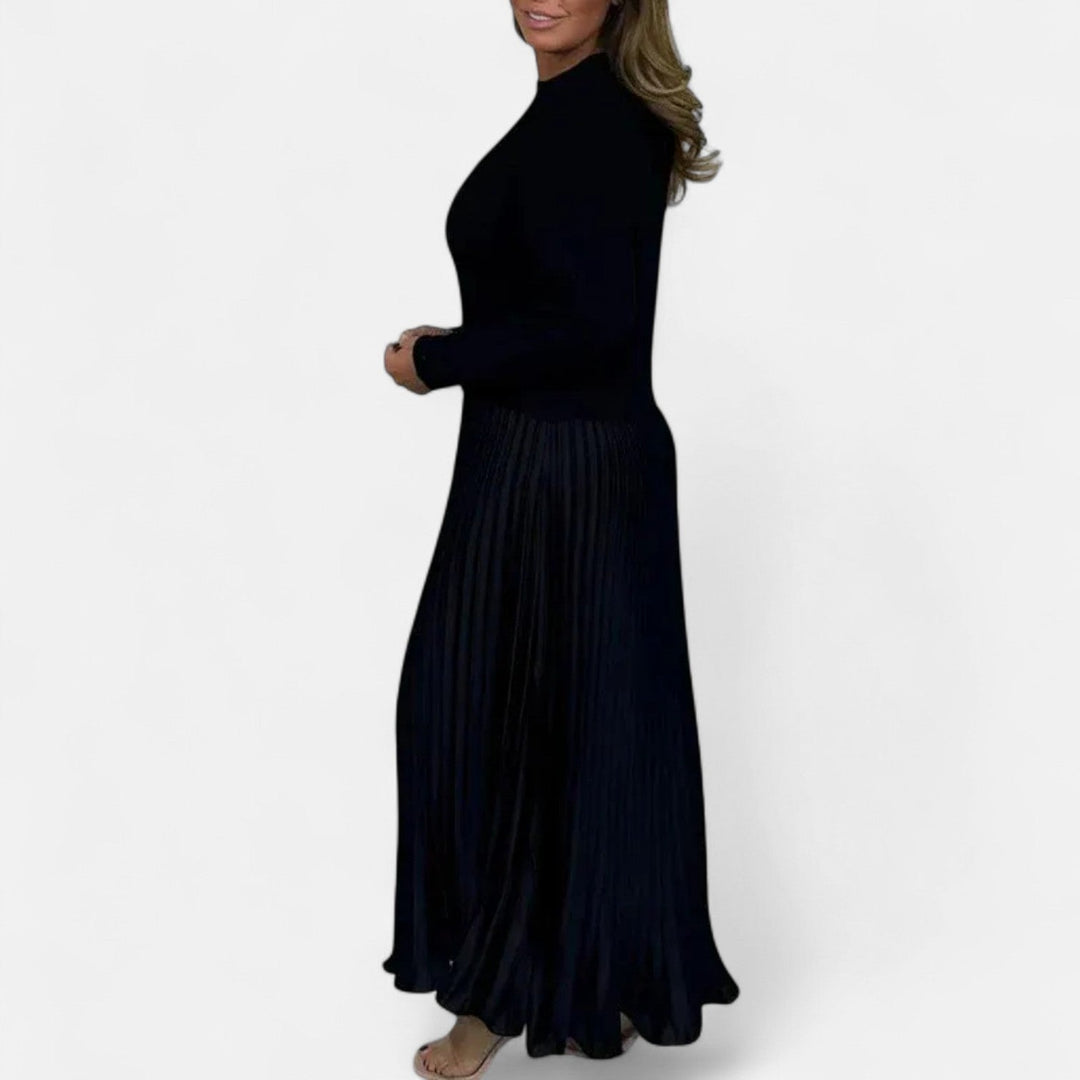 Women’s Two-Piece Sweater And Pleated Maxi Skirt Set