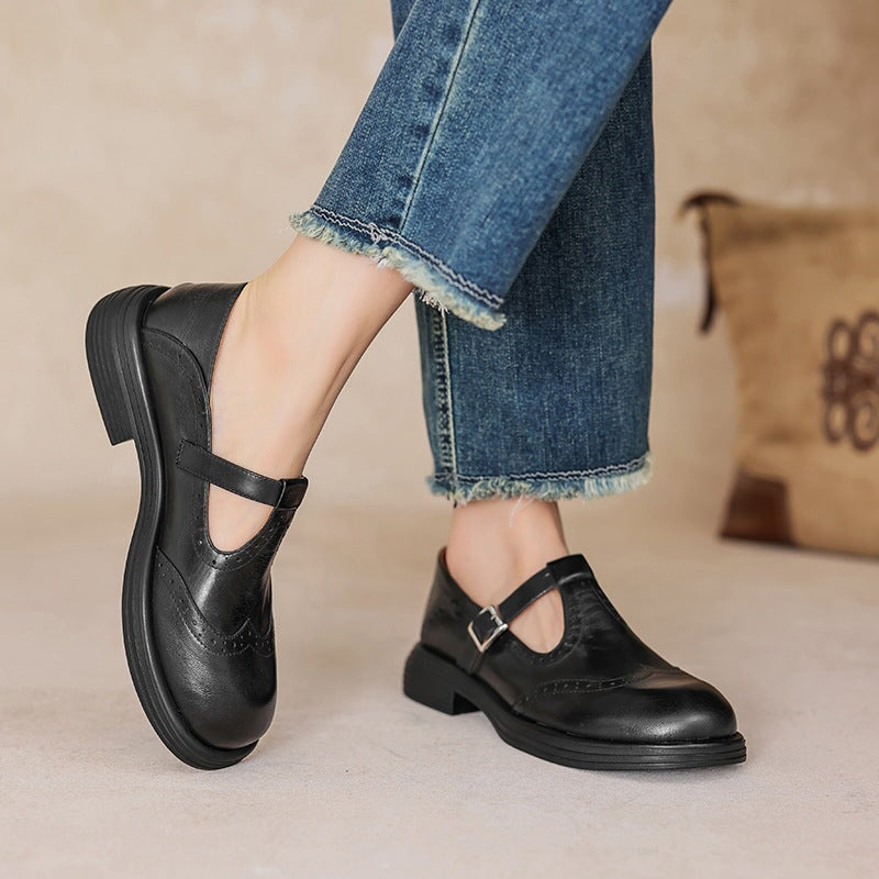 Women’s Elegant Buckle Strap Mary Jane Shoes
