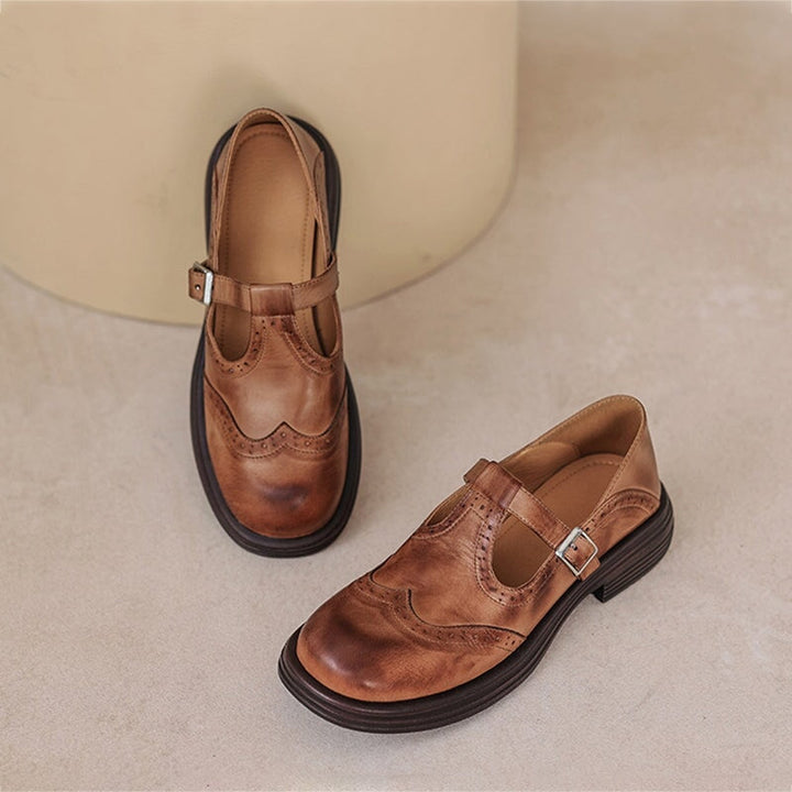 Women’s Elegant Buckle Strap Mary Jane Shoes