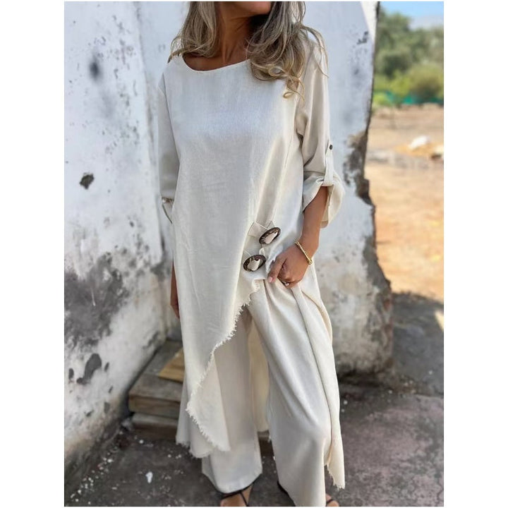 Women’s Comfortable Two-Piece Dress And Pants Set